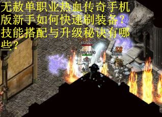 无赦单职业热血传奇手机版新手如何快速刷装备？技能搭配与升级秘诀有哪些？