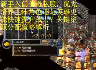 新手入门传奇私服，优先培养主体角色还是英雄更能快速提升战力？关键资源分配策略解析