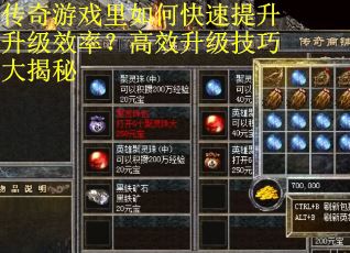 传奇游戏里如何快速提升升级效率？高效升级技巧大揭秘