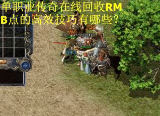 单职业传奇在线回收RMB点的高效技巧有哪些？