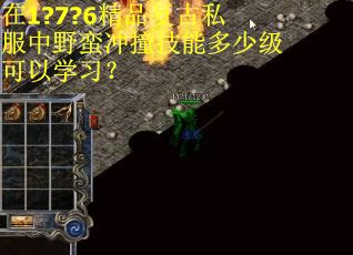 在1?7?6精品复古私服中野蛮冲撞技能多少级可以学习？