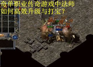 奇单职业传奇游戏中法师如何高效升级与打宝？