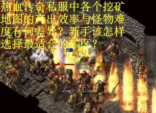 热血传奇私服中各个挖矿地图的产出效率与怪物难度有何差异？新手该怎样选择最适合的矿区？