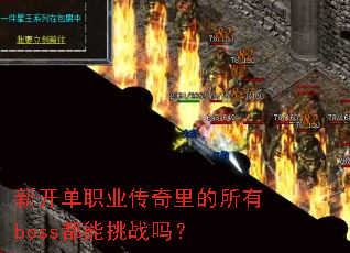 新开单职业传奇里的所有boss都能挑战吗? 新开单职业传奇里的所有boss都能挑战吗?