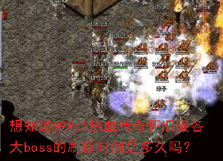 ��֪��999sf��Ѫ���滳�ɰ����boss��ˢ��ʱ���Ƕ����