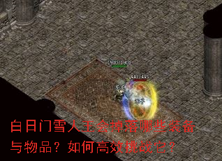白日门雪人王会掉落哪些装备与物品?如何高效挑战它? 白日门雪人王会掉落哪些装备与物品?如何高效挑战它?