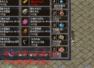 战士十步一杀道士法师如何搭配技能? 战士十步一杀道士法师如何搭配技能?
