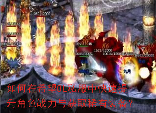 如何在希望OL私服中快速提升角色战力与获取稀有装备? 如何在希望OL私服中快速提升角色战力与获取稀有装备?